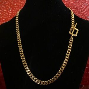 Beautiful Gold Plated Adjustable Stamped Necklace Excellent Condition